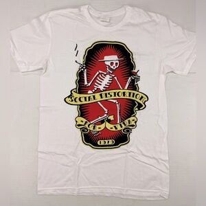 Social Distortion Logo White Shirt Smalll New